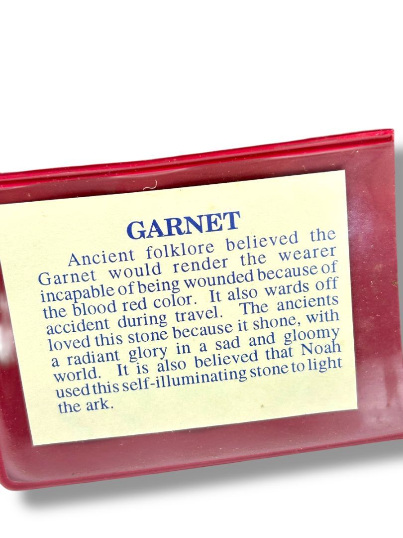 Garnet .88 Carat Weight with Gem Data Certificate Folder