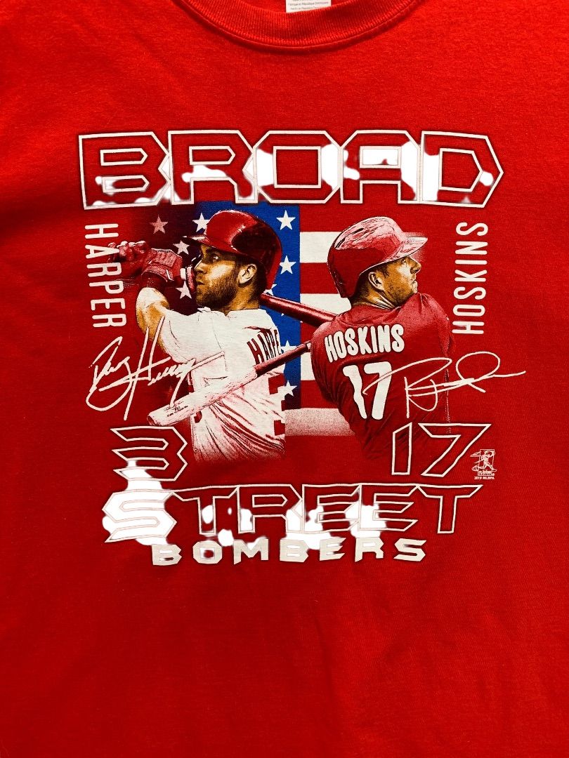 XL Mens Tshirt Baseball Broad Street Bombers Harper Hoskins Philadelphia