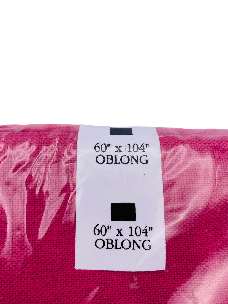 Lyric Hemstitch Berry Cotton Enhanced 60" x 104" Oblong Tablecloth