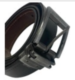 Size 42 Fossil Reversible Black Brown Belt Men’s Leather Gunmetal Hardware