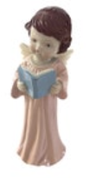 Vintage Choir Angel With Book Pastel Christmas Holidays 6.25”