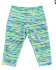 7/8 Danskin Leggings Active Pants Girls Space Dye Green Purple