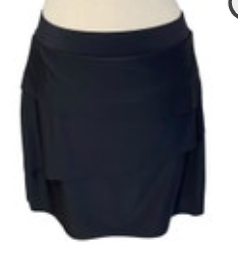 Susan Graver Slim Skirt Layered Size 8 Black