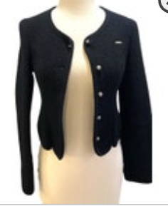 Vintage Original Boos black Cardigan Wool Jacket Cardigan Made In Austria