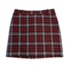 Eddie Bauer Plaid Mercer Fit Wool Skirt Red Size 10 Lined