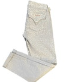 HUDSON Jeans Ankle Crop Skinny Cuff Metallic Gray Leopard Animal Denim 29