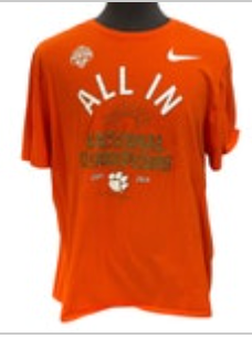 XXL Nike Clemson Tigers Football Tee Shirt 2019 National Champions Orange All In