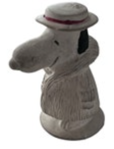 Snoopy 1965 Toy USA Fur Coat Cane Hat Peanuts Gang Figurine 2” Vinyl Vintage