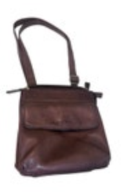 Vintage Fossil Crossbody Organizer Handbag Brown Leather Shoulder Purse