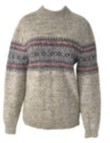 Small Vtg Fisherman Sweater By Green Mountain Threadworks 100% Wool Gray