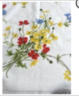 Vintage Fieldcrest Towel Set of Two Spring Flower 40” X 23”