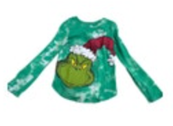 The GRINCH Girls Sz. Med. Dr. Suess LS T-Shirt Christmas EUC