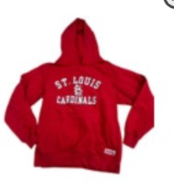 St Louis Cardinals Stitches Hoodie Youth Boys Medium Sweatshirt Red READ