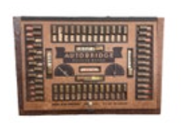 Vintage Auto Bridge Playing Board Brass Sliders Made In USA