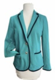 NEW TALBOTS Green-blue Aberdeen Blazer Jacket SIZE 4 MSRP 159.00 Classic Preppy