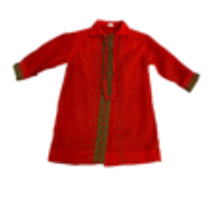 VTG Ruth Of Carolina Sz. 4 Red Dress Sheer Embroidered Placket Accent Tie Neck