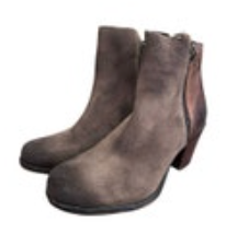 Size 7.5 ROAN by Bedstu Lina Suede Leather Ankle Booties Brown Side Zip