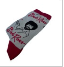 It’s Bob Ross Crew Socks NWOT Gray Red Black