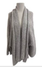 Free People Sz S Oversized Chunky Knit Open Cardigan Oatmeal Duster Sweater Boho