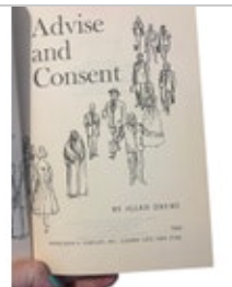 Advise and Consent by Allen Drury 1959 Doubleday and Co 1st Edition HC HHP