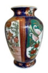 Vintage Japanese Gold Imari 9.5" Vase Hand Painted Porcelain Floral Bamboo HHP