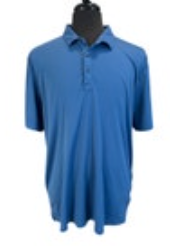 XXL Travis Mathew Mens Golf Polo Blue Performance Molson Coors Presidents Award