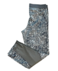 Nike Pro Workout Athletic Leggings Capri Yoga Pants Gray Mesh Panels Womens M