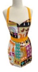 Chelsea's Aprons Handmade Apron Forest Creatures Colorful Cotton Folk Art Fox