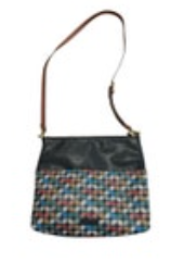 Fossil Fiona Multi Color EUC Large Crossbody Shoulder bag Leather Mint