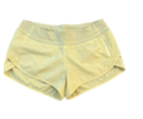 Yellow Women's Mid-Rise Vented Running Shorts 3"