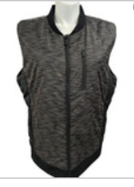 Ideology Womens Zip Front Puffer Vest Space Dye Jacket XXL Black