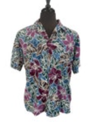 Vintage Hilo Hattie Floral Hawaiian Original Shirt Men’s Large Single Stitch