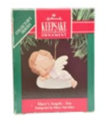 Hallmark Keepsake Mary’s Angels Iris 1991 Ornament #4 In Series With Box