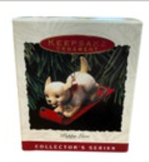 1993 Hallmark Puppy Love Golden Retriever Dog Keepsake 3rd in Series Ornament