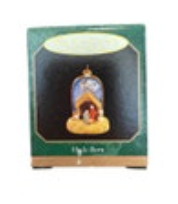 Hallmark Keepsake Miniature "He Is Born" Christmas Ornament 1997 W Box Nativity