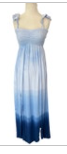 altar'd state swim Small Blue Ombre Maxi Dress Elastic Straps Cover-Up Peasant