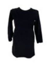 People Tree organic cotton size 12 Black Corduroy Shift Dress Round Neck Pockets