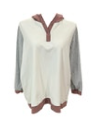 Lands' End Serious Sweats Sweatshirt Hoodie Womens 3X ColorBlock Pullover