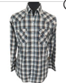 Ely Cattleman Shirt Mens M Brown Plaid Lightweight Blend Pearl Snap Western L/S