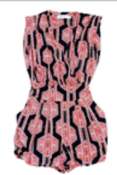 Small T-Bags Los Angeles Navy Red White Aztec Wrap Romper