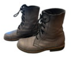 ROOTS Grey Leather Lace Up Combat Boots Women’s Size 8 Made In Canada Quality