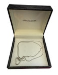 925 Sterling Silver Chain Sterling Open Heart Pendant Necklace 16”