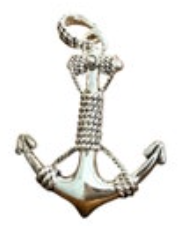 Anchor Silver Tone Charm Pendant Nautical Beach Life Coastal 2”