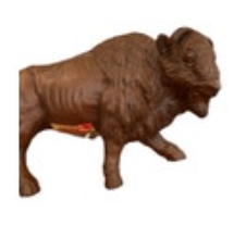 1990's Red Mill American Buffalo Bison Handcrafted Figurine Carved Resin USA