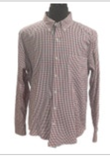 J Crew Slim Red Blue Gingham Check XL Button Down Long Sleeve Dress Shirt