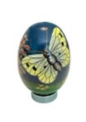 Multicolor Hand Painted Egg Butterfly Tree Art Decorative Egg 3”