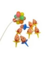 8 Vintage Clown Head Birthday Cake Cupcake Toppers With Balloons