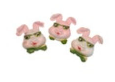 Lot of 3 Vtg Easter Bunnies Cake Topper Decorations Kitsch Japan