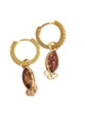 Eight Five One EFO Esme Gold Tone Hoop Dangle Earrings