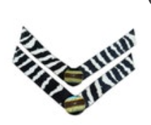Lindsay Phillips Medium SwitchFlops Strap Black White Zebra Button Fits 6 7 8